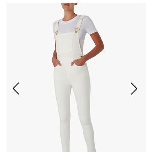 WeWoreWhat White High-Rise Skinny Denim Overalls